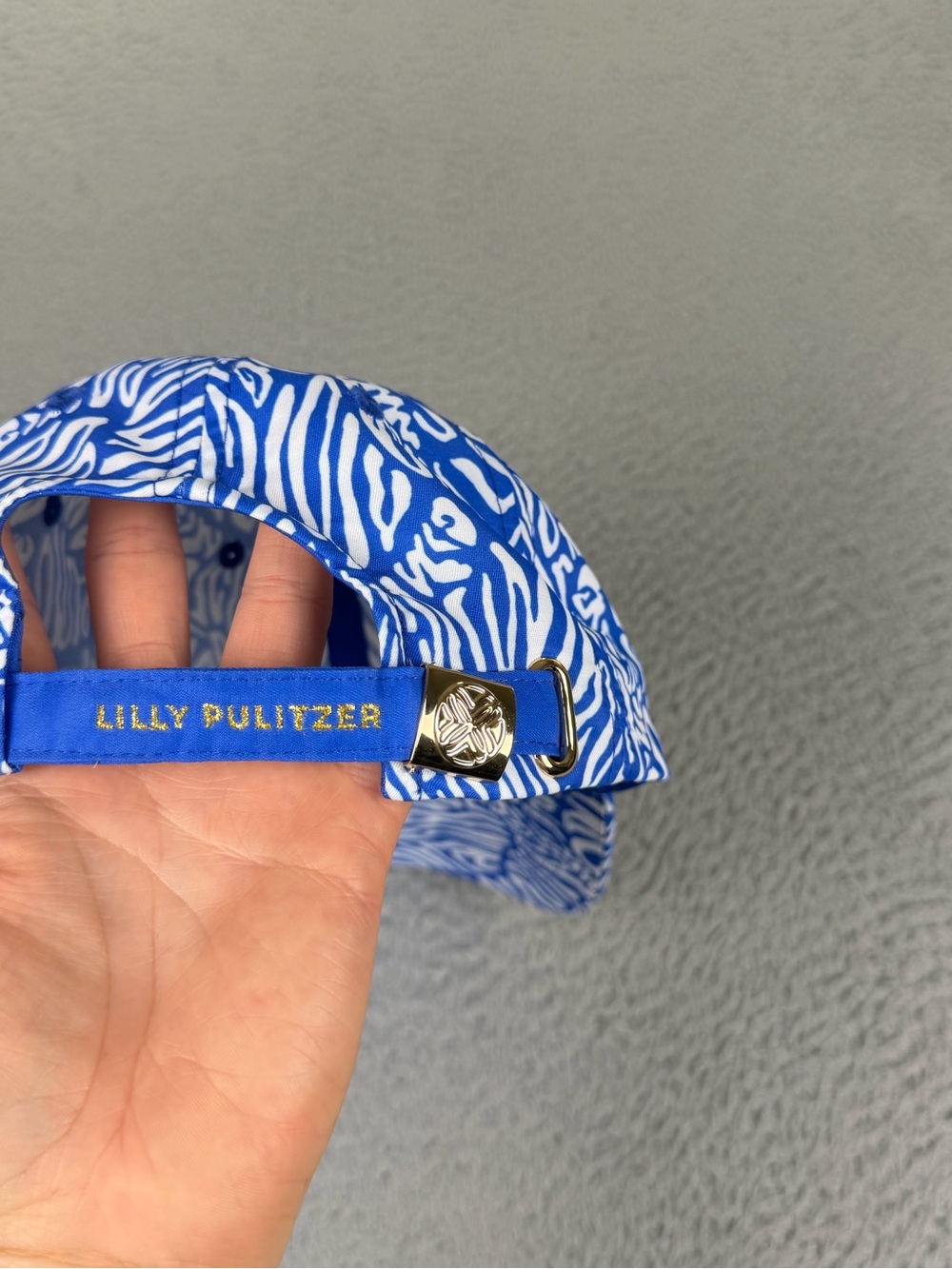 Lilly Pulitzer Run Around Hat Women One Size Blue Adjustable Baseball Cap Active - Picture 7 of 10